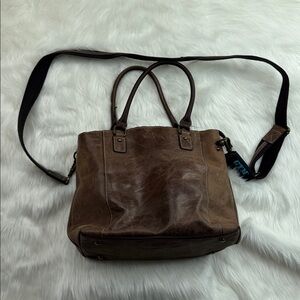 Gun Tote N Mamas Town Tote Handbag Distressed Tanned Full Grain Buffalo Leather